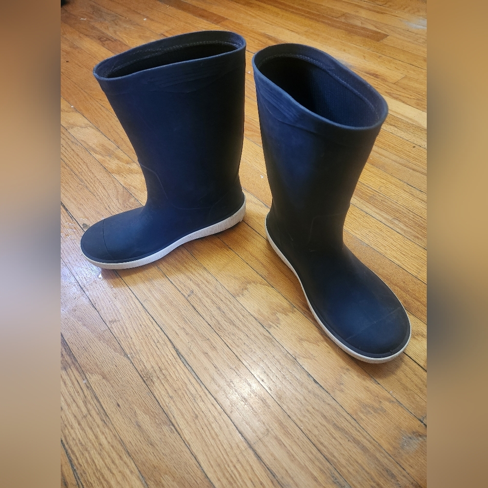 Blue Rubber Rain Boots